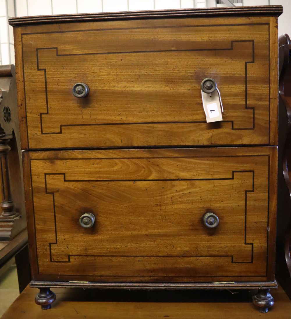 A George IV mahogany night table (converted), width 62cm depth 49cm height 72cm